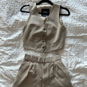 Zara shorts and vest